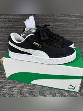 Puma Suede XL Black & White Low-Top Sneakers